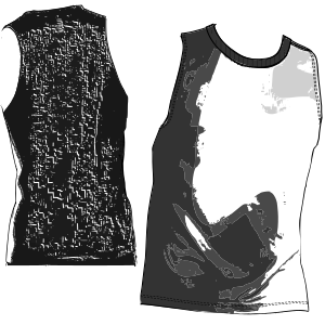 Fashion sewing patterns for MEN T-Shirts Tank top 9560